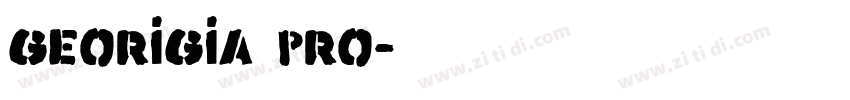 georigia pro字体转换